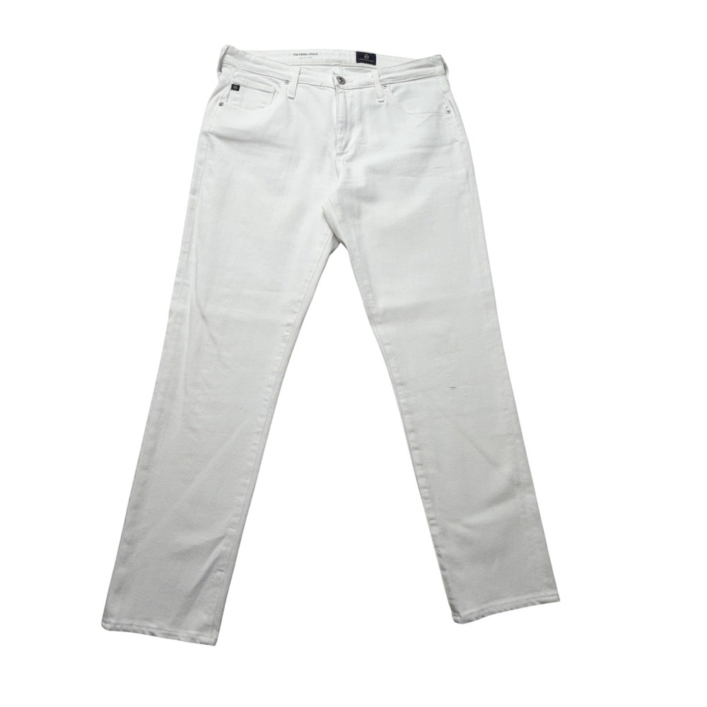 AG Adriano Goldschmied Jeans Womens 30R White The Prima Ankle Stretch Slim